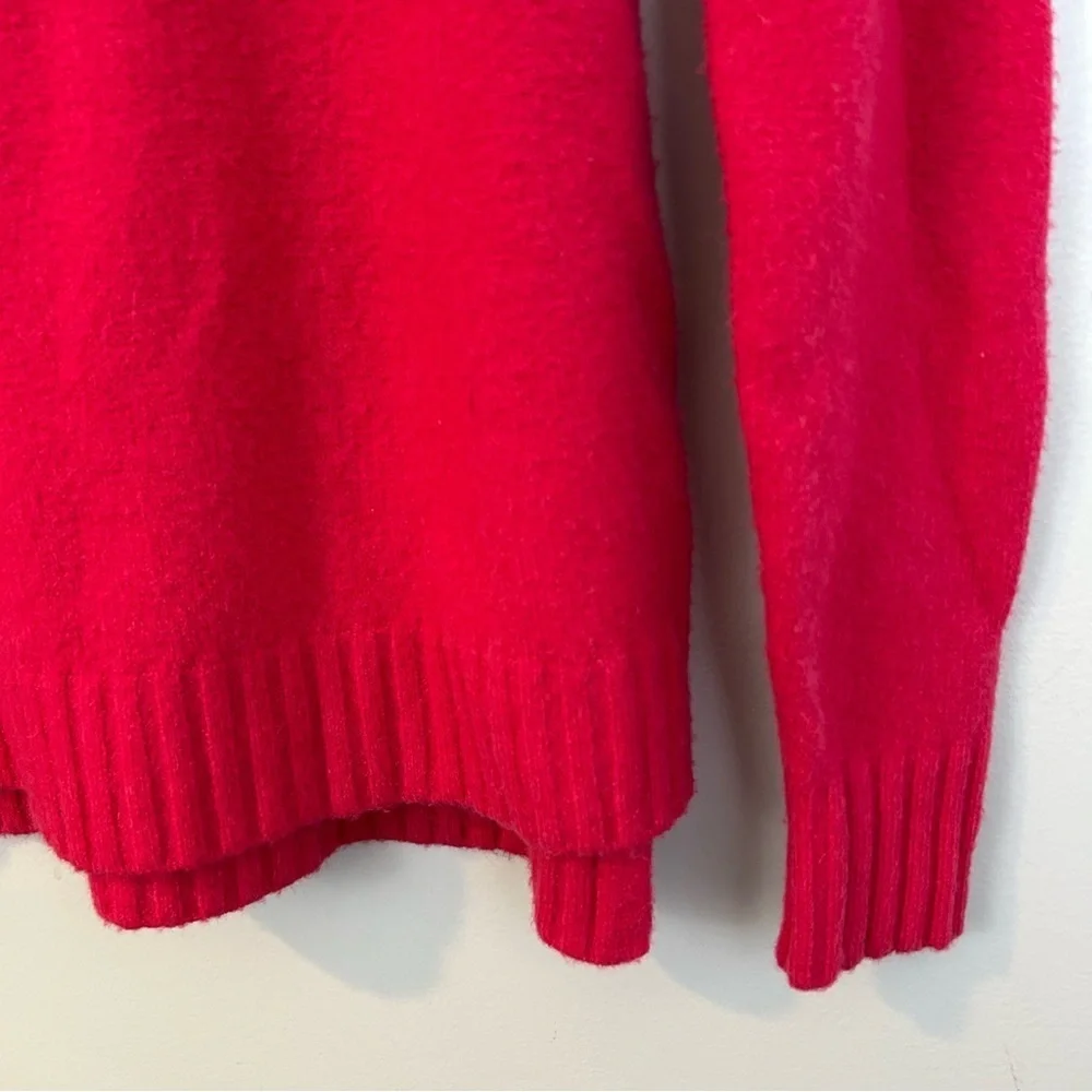 J. Crew Bright Pink Wool/Alpaca Blend Pullover Crewneck Sweater Size Small